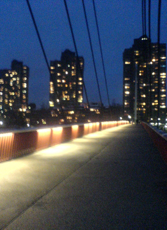 Brücke in Mannheim bei Nacht